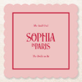 パリでオウイ! 花嫁になる前のパーティ ペーパーコースター (正面)