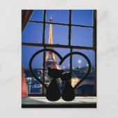 パリで恋に落ちた猫 ポストカード (正面)