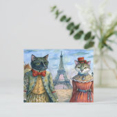 パリで着飾った猫たち シーズンポストカード (スタンド正面)