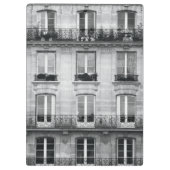 パリで造る旅行|白黒ヴィンテージ クリップボード (裏面)