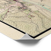 パリとその周辺の地図 ポスター (角)