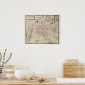 パリとその周辺の地図 ポスター (キッチン)