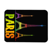 パリとエッフェルタワーのグラデーション素晴らし色 マグネット (横)