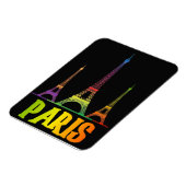 パリとエッフェルタワーのグラデーション素晴らし色 マグネット (左側)