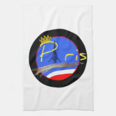 パリとクラウンエッフェルタワーキッチンタオル キッチンタオル (縦)