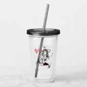 パリとコーヒー、赤 アクリルタンブラー (裏面)