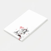 パリとコーヒー、赤 ポストイット (アングル)