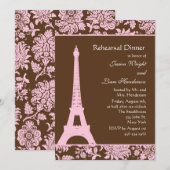 パリとチョコレートのレハーサルディナー 招待状 (正面/裏面)