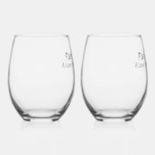 パリとワインの愛の情景 ステムなしワイングラス (右)