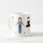 パリのお嬢様マグ コーヒーマグカップ (正面左)