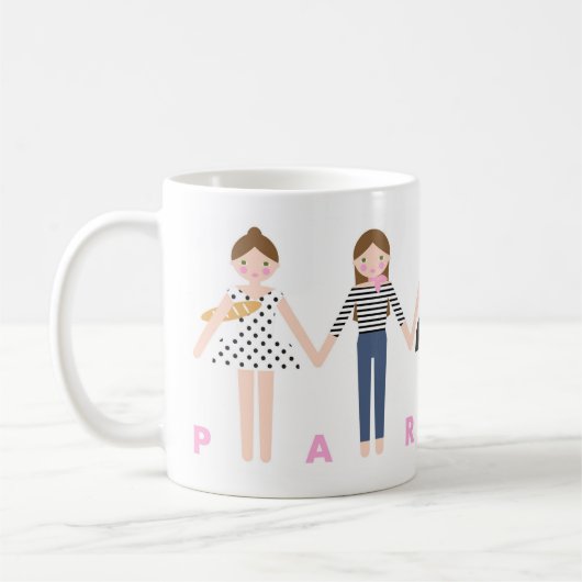 パリのお嬢様マグ コーヒーマグカップ (左)