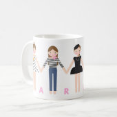 パリのお嬢様マグ コーヒーマグカップ (正面左)