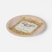 パリのお茶会の王室のなバーセイルズのブライダルシャワー ペーパープレート (アングル)