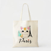 パリのかわいい猫 トートバッグ (正面)