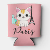 パリのかわいい猫 缶クーラー (正面)