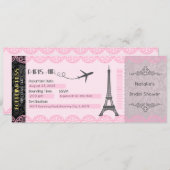 パリのご招待, パリをテーマにした招待状 招待状 (正面/裏面)