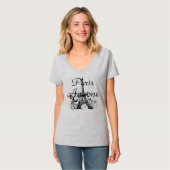 パリのだれでも女性のTシャツ。 Tシャツ (正面フル)