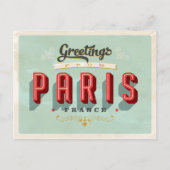 パリのはがきからの挨拶 ポストカード (正面)