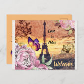 パリのはがき ポストカード (正面/裏面)