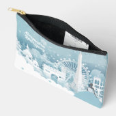 パリのアイスブルー冬 アクセサリーポーチ (見開き)
