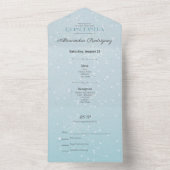 パリのアイスブルー冬 オールインワン招待状 (内側)