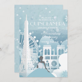 パリのアイスブルー冬 招待状