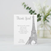 パリのアパートでの結婚式　サンキューカード サンキューカード (スタンド正面)