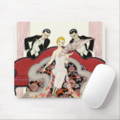 パリのアールデコのマウスパッドのエレガントな女性 マウスパッド (マウス)