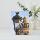 パリのアール橋の愛の南京錠 ポストカード (スタンド正面)