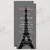 パリのイブニング ブライダルシャワー招待状 招待状 (正面/裏面)