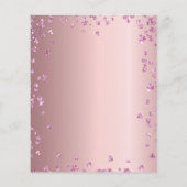 パリのウェディングシャワー エッフェル塔 ピンクの予算招待状 チラシ (裏面)