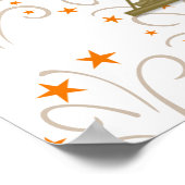 パリのエッフェルタワーの星の巻物に行きたい ポスター (角)