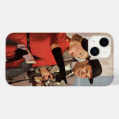 パリのエッフェル塔でのバケーション中のヴィンテージ観光客 Case-Mate iPhoneケース (裏面 (横))