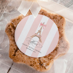 パリのエッフェル塔 サンクス 結婚前のお祝い ラウンドシール
