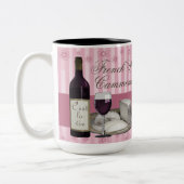 パリのエッフェル旅行、フランスワイン、CAMMEMBERT ツートーンマグカップ (左)