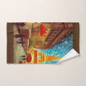 パリのエルフィールタワーのクリスマス バスタオルセット (ハンドタオル)