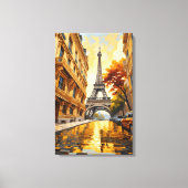 パリのエレガンス/ザエッフェルタワーインライト キャンバスプリント (正面)