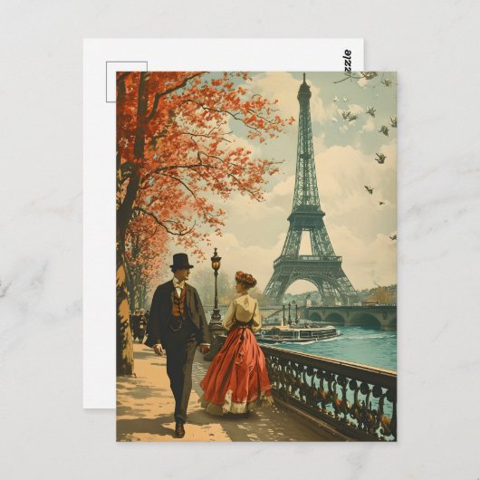 パリのエレガンス：ヴィンテージはがき ポストカード (正面/裏面)