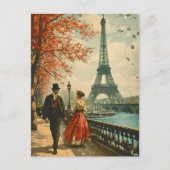 パリのエレガンス:ヴィンテージはがき ポストカード (正面)