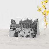 パリのオペラハウスの一般的な見解 カード (黄色い花)