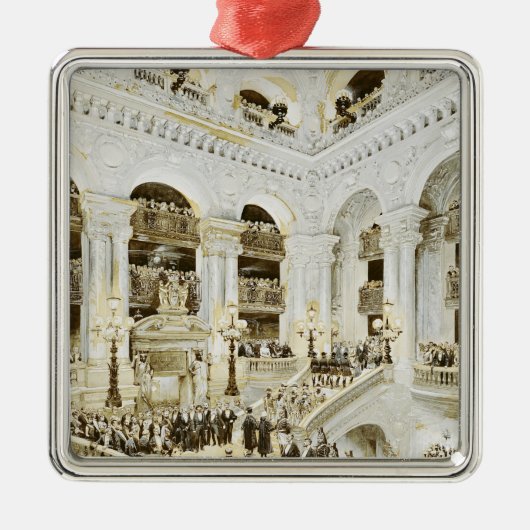 パリのオペラハウスの就任式 メタルオーナメント (正面)