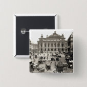 パリのオペラハウスの眺め、1890-99年 缶バッジ (正面&裏面)