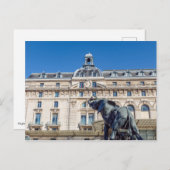 パリのオルセー美術館の外にある象の像 ポストカード (正面/裏面)