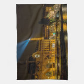 パリのオルセー美術館 夜 キッチンタオル (縦)