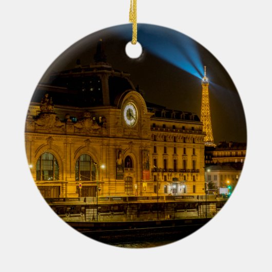パリのオルセー美術館 夜 セラミックオーナメント (裏面)