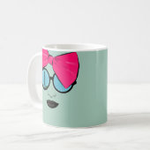 パリのオーバーサイズボウ顔 コーヒーマグカップ (正面左)