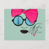 パリのオーバーサイズボウ顔 ポストカード (正面)