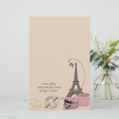 パリのカスタマイズ可能な文房具の夕べ 便箋 (スタンド正面)