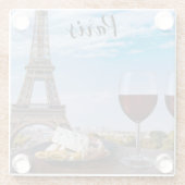 パリのカフェで2杯 ガラスコースター (裏面)