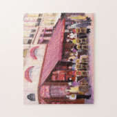 パリのカフェのバー ジグソーパズル (縦)